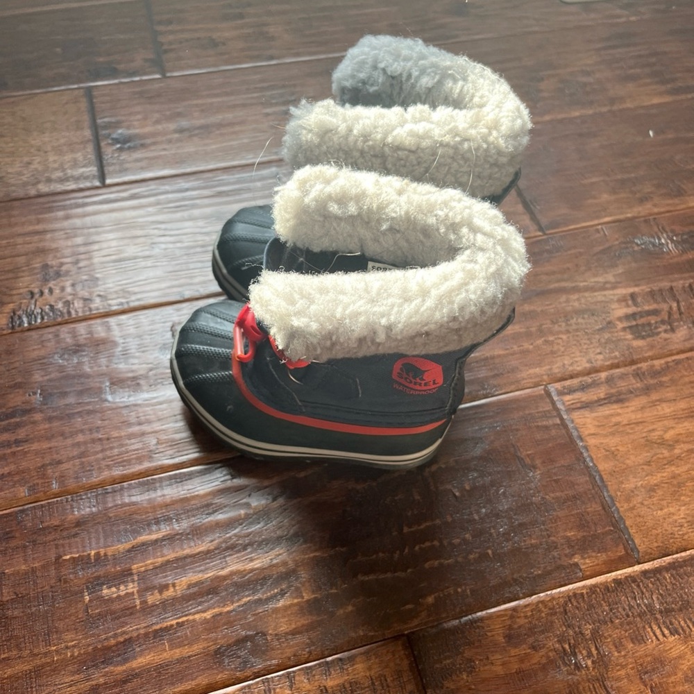 Sorel Youth Snow Boots Waterproof Insulated Winter Little Kids Black/Red